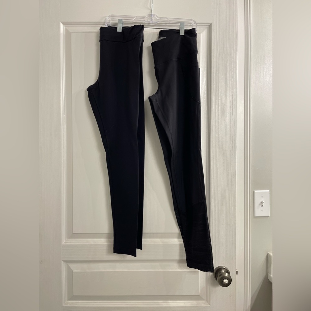 Victoria Secret Sport Knockout Tight TWO PAIR BUNDLE black legging athleisure